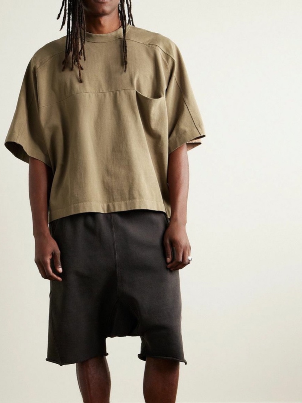 Entire Studios - Panelled Organic Cotton-Jersey T-Shirt - Brown